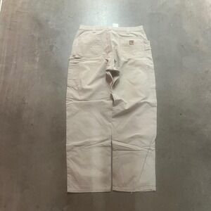 Y2K carhartt men's tan loose fit carpenter pants workwear‎ wide leg 38